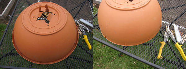 bird feeder upcycled  squirrel guard