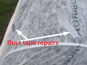 How to repair row cover