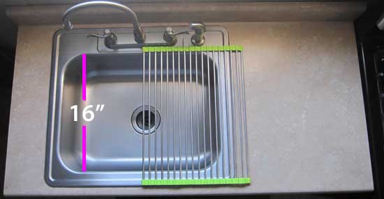 over the sink dryin rack on sink