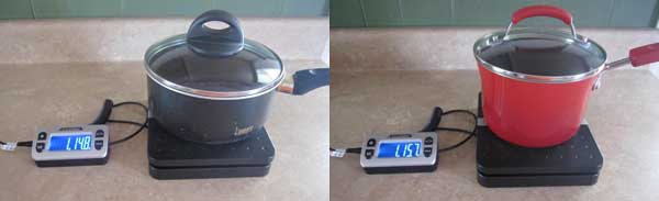 Rachael Ray vs Bialetti saucepan weight