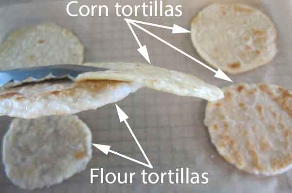 Homemade flour vs. corn tortilla