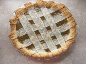 sweet green tomato pie