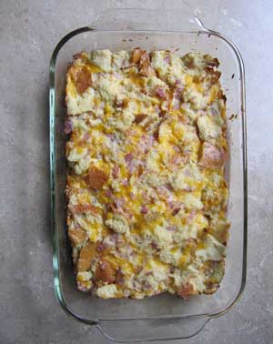 onion bread pudding